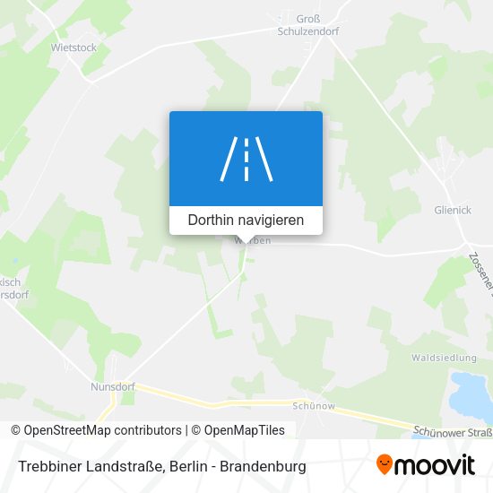Trebbiner Landstraße Karte