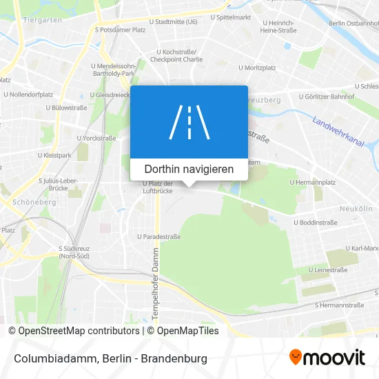 Columbiadamm Karte