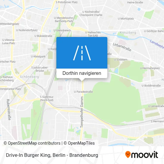 Drive-In Burger King Karte