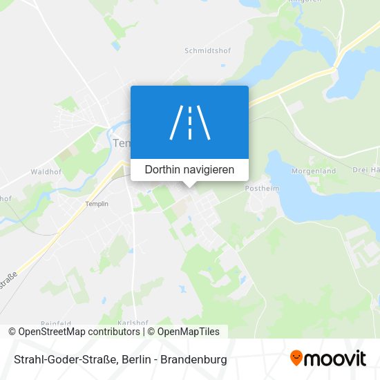 Strahl-Goder-Straße Karte