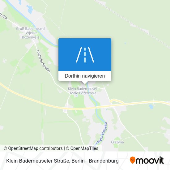 Klein Bademeuseler Straße Karte