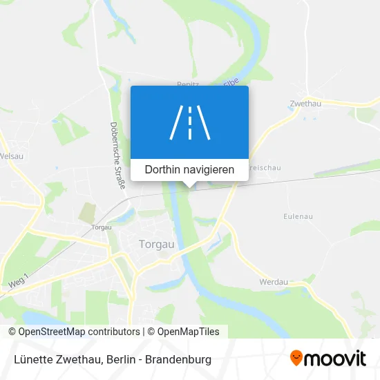 Lünette Zwethau Karte