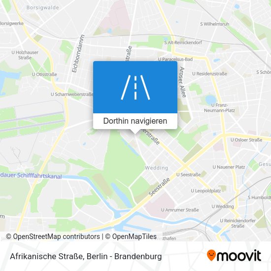 Afrikanische Straße Karte