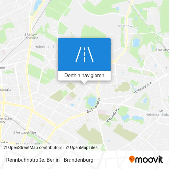 Rennbahnstraße Karte