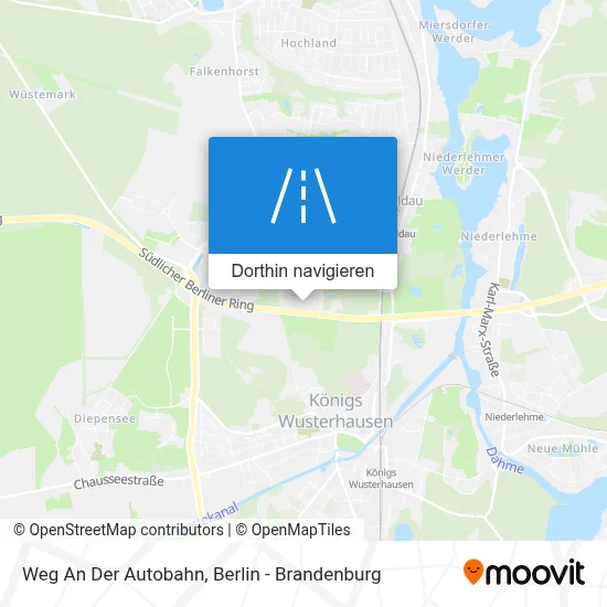 Weg An Der Autobahn Karte