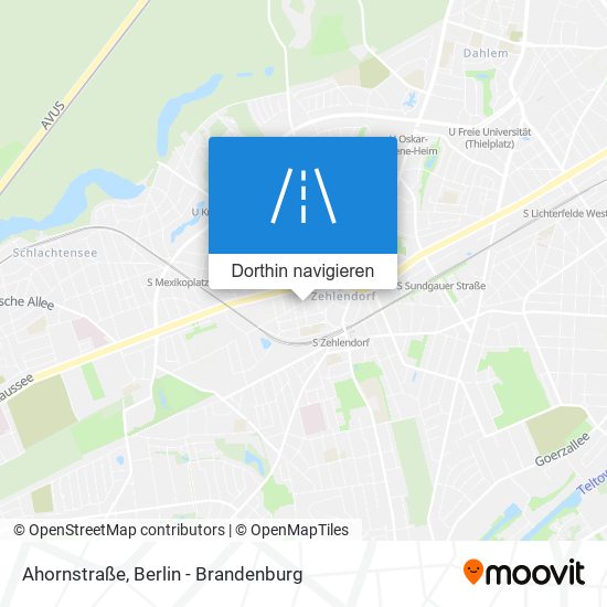 Ahornstraße Karte