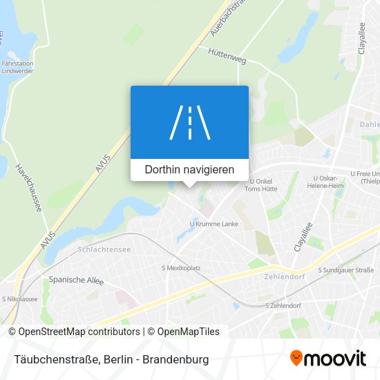 Täubchenstraße Karte