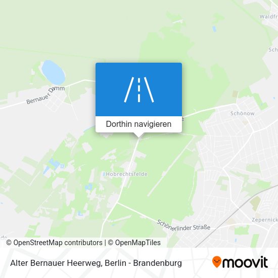 Alter Bernauer Heerweg Karte