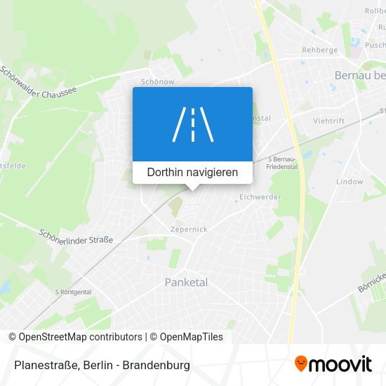 Planestraße Karte
