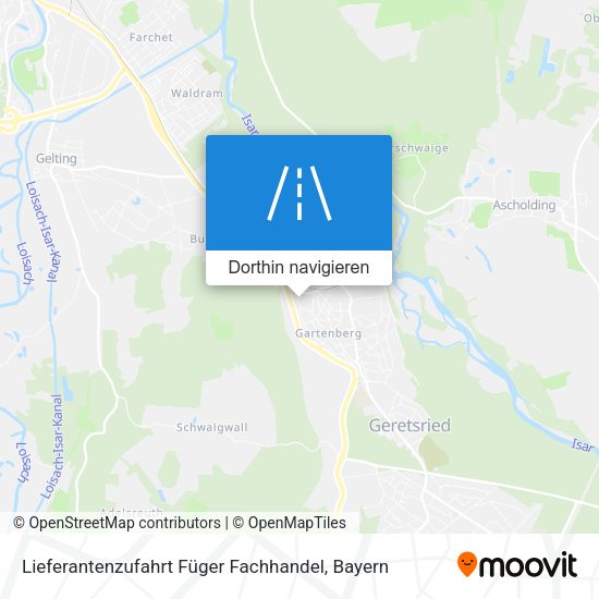 Lieferantenzufahrt Füger Fachhandel Karte