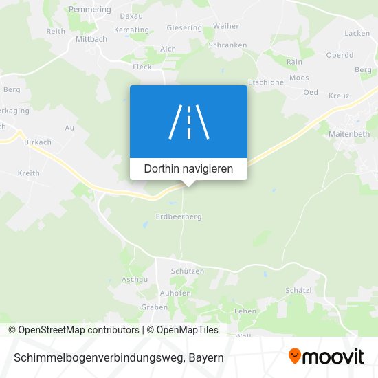 Schimmelbogenverbindungsweg Karte