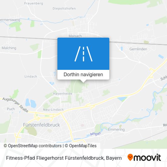 Fitness-Pfad Fliegerhorst Fürstenfeldbruck Karte