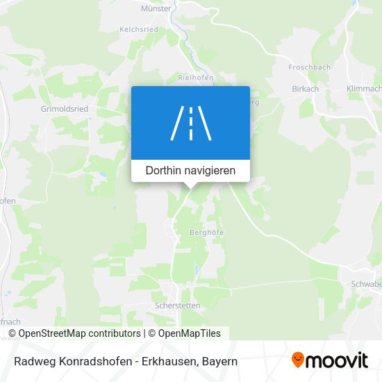 Radweg Konradshofen - Erkhausen Karte