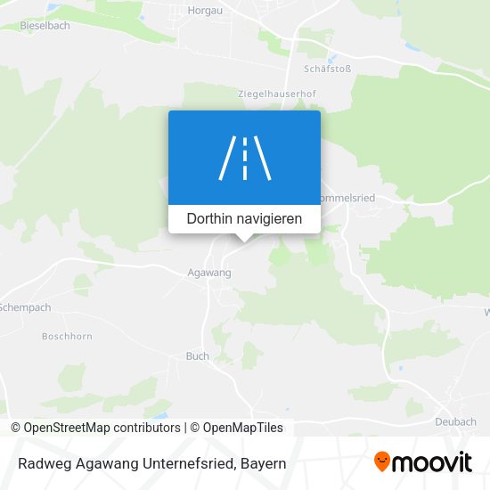 Radweg Agawang Unternefsried Karte
