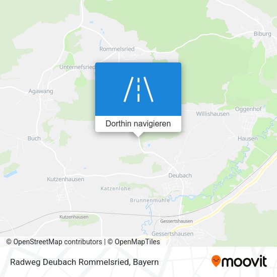 Radweg Deubach Rommelsried Karte
