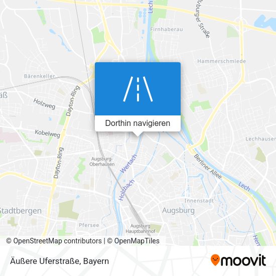Äußere Uferstraße Karte