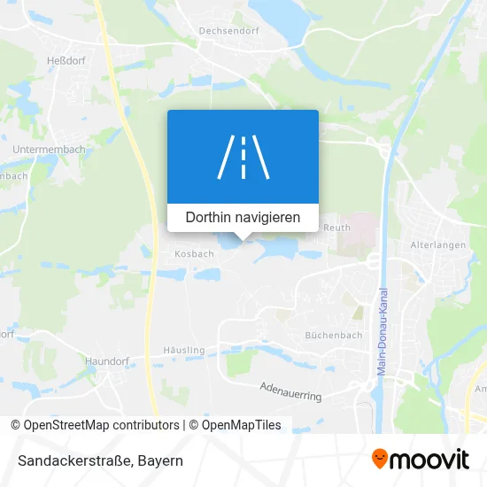 Sandackerstraße Karte