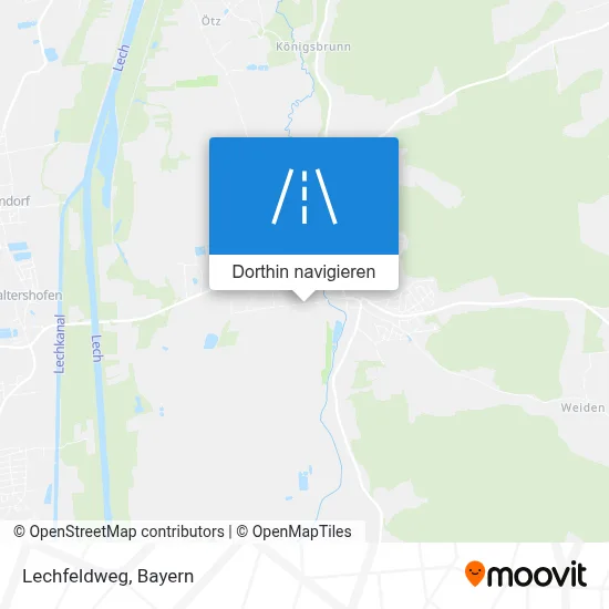 Lechfeldweg Karte
