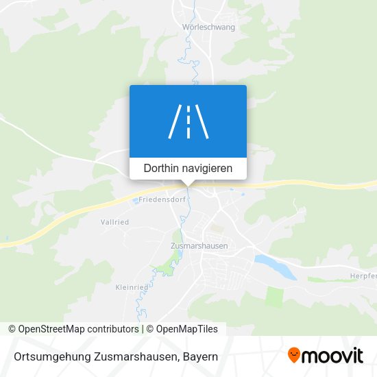 Ortsumgehung Zusmarshausen Karte