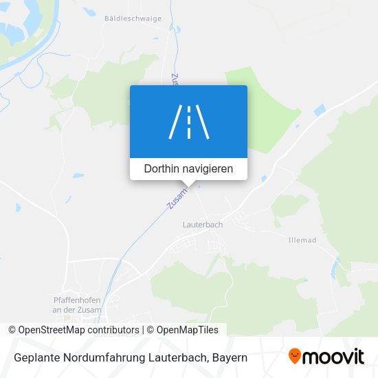 Geplante Nordumfahrung Lauterbach Karte
