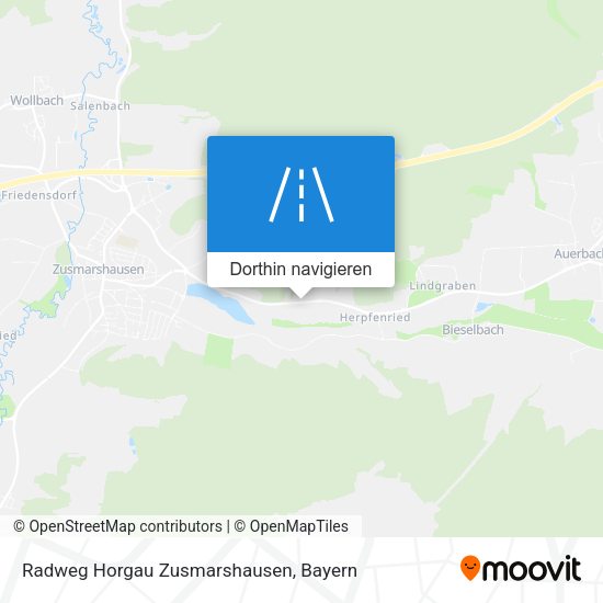 Radweg Horgau Zusmarshausen Karte