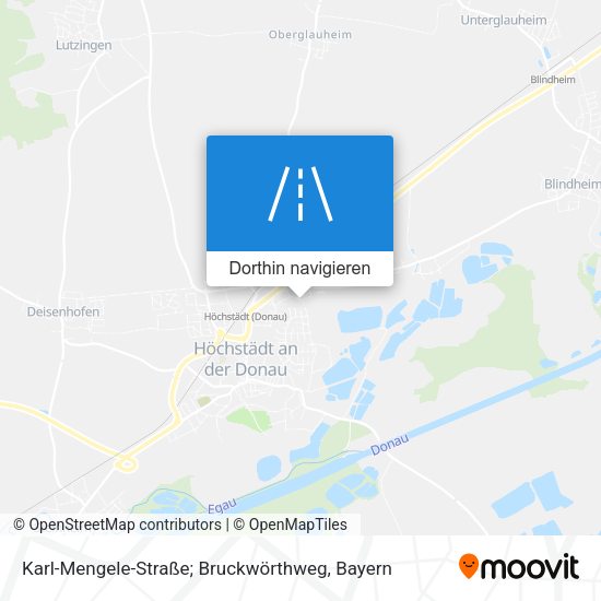 Karl-Mengele-Straße; Bruckwörthweg Karte