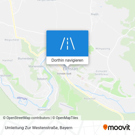 Umleitung Zur Westenstraße Karte