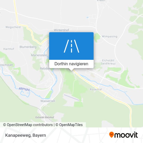 Kanapeeweg Karte