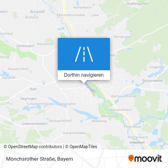 Mönchsrother Straße Karte
