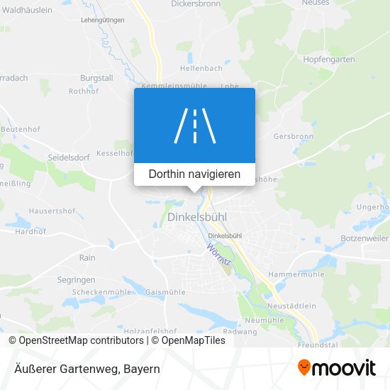 Äußerer Gartenweg Karte