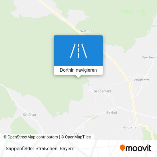 Sappenfelder Sträßchen Karte