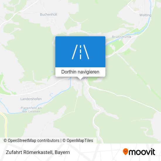 Zufahrt Römerkastell Karte
