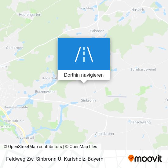 Feldweg Zw. Sinbronn U. Karlsholz Karte