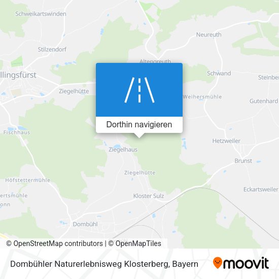 Dombühler Naturerlebnisweg Klosterberg Karte