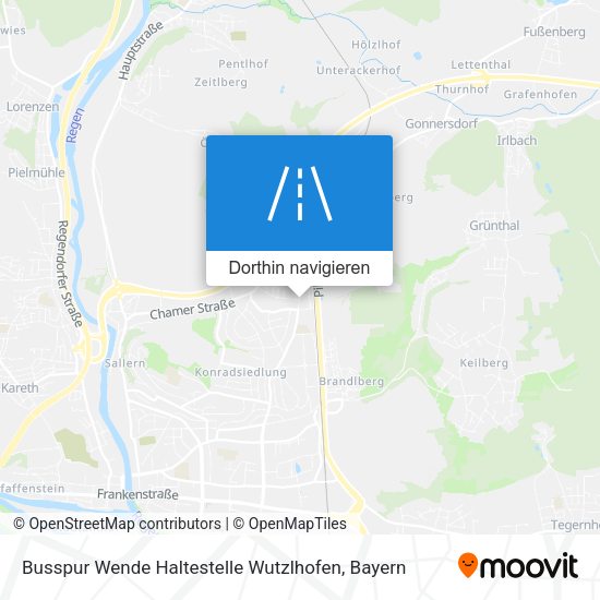 Busspur Wende Haltestelle Wutzlhofen Karte