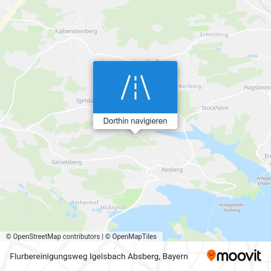Flurbereinigungsweg Igelsbach Absberg Karte
