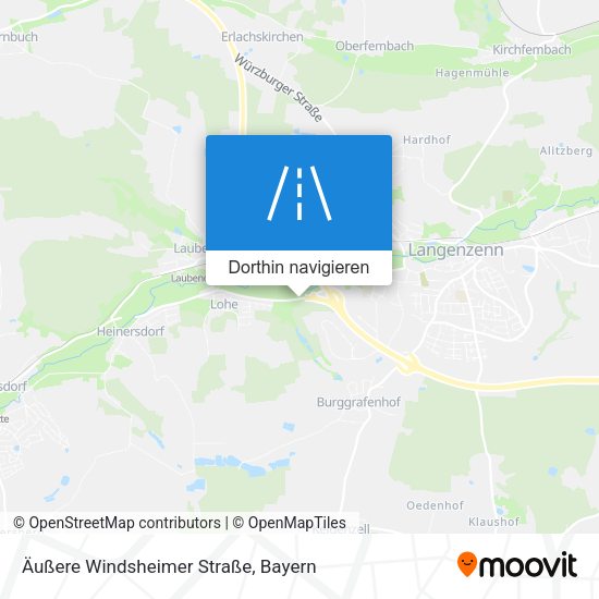 Äußere Windsheimer Straße Karte