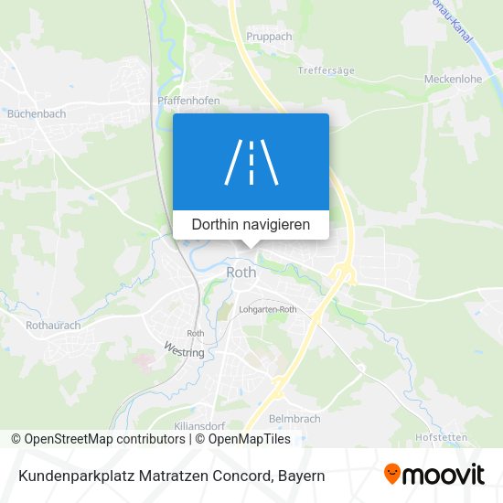 Kundenparkplatz Matratzen Concord Karte