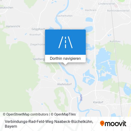 Verbindungs-Rad-Feld-Weg Naabeck-Büchelkühn Karte