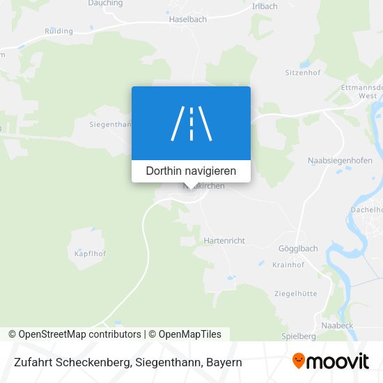 Zufahrt Scheckenberg, Siegenthann Karte