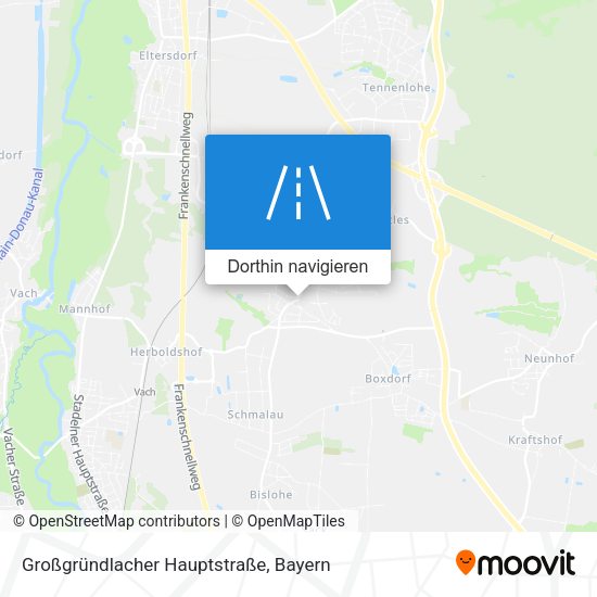 Großgründlacher Hauptstraße Karte