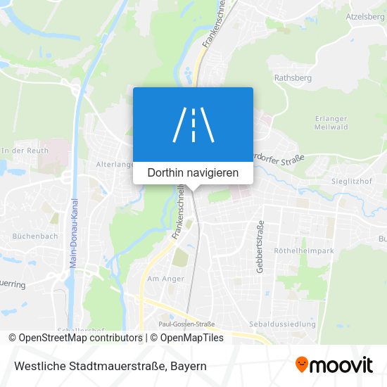 Westliche Stadtmauerstraße Karte