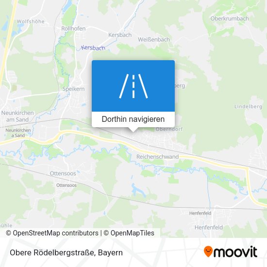 Obere Rödelbergstraße Karte