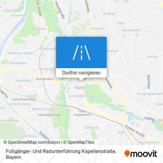 Fußgänger- Und Radunterführung Kapellenstraße Karte