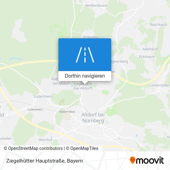 Ziegelhütter Hauptstraße Karte
