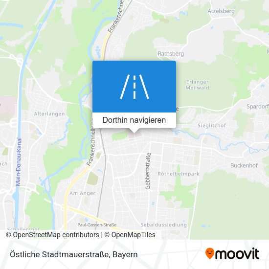 Östliche Stadtmauerstraße Karte