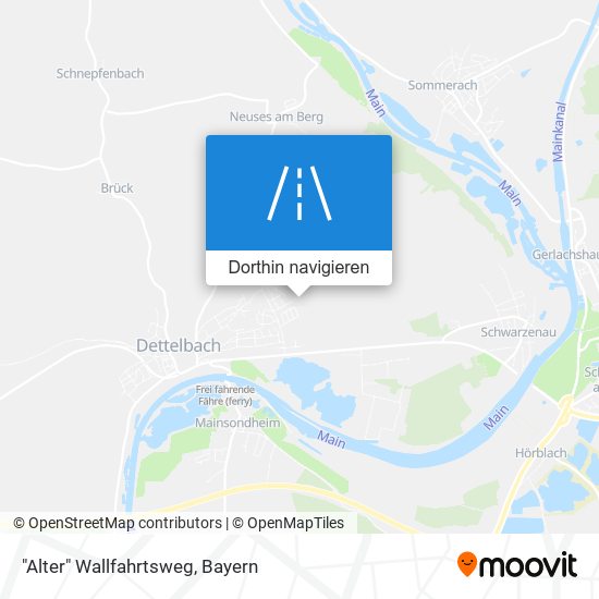 "Alter" Wallfahrtsweg Karte