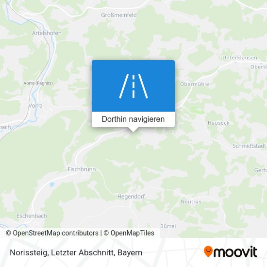 Norissteig, Letzter Abschnitt Karte