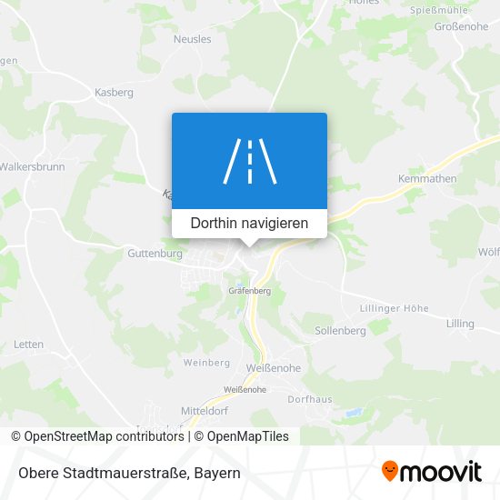 Obere Stadtmauerstraße Karte
