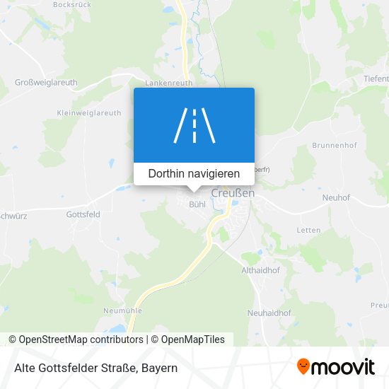 Alte Gottsfelder Straße Karte